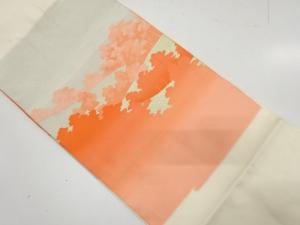 森林風景模様織り出し　名古屋帯